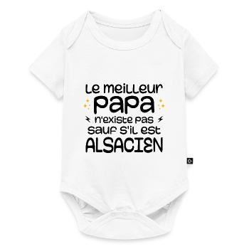 Le Meilleur Papa N'existe Pas Sauf Si Alsacien - Body à manches courtes Premium Bébé - blanc - Devant