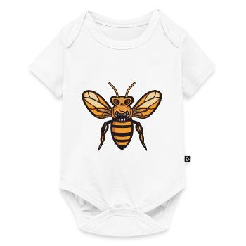 Biene Halloween Comic Lustig - Baby Premium Kurzarmbody - Weiß - Vorne