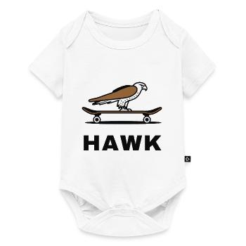 Hawk Skateboard Streetwear Skater Style - Baby Premium Kurzarmbody - Weiß - Vorne