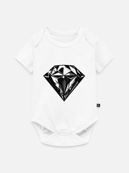 Diamant Juwel Symbol - Baby Premium Kurzarmbody - Weiß