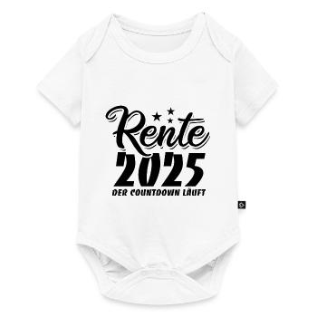 Rente 2025 der Countdown läuft - Ruhestand Pension - Baby Premium Kurzarmbody - Weiß - Vorne