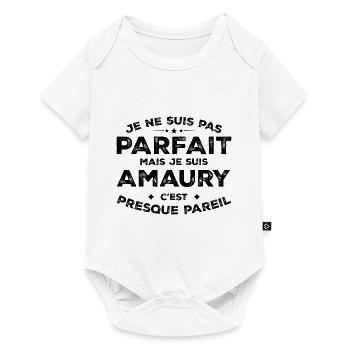 Amaury A name, an attitude Amaury Humor - Baby Premium short-sleeve bodysuit - white - Front