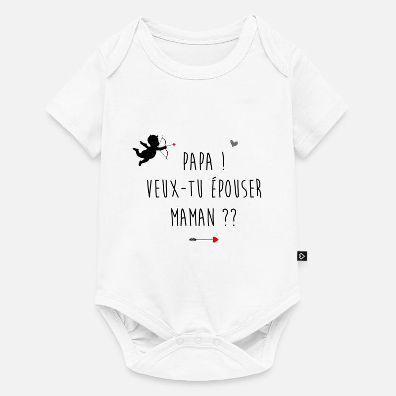 Papa veux tu épouser maman ? - Body à manches courtes Premium Bébé - blanc