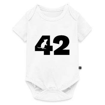 Die Antwort - Baby Premium Kurzarmbody - Weiß - Vorne