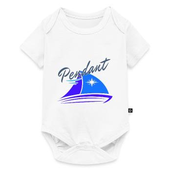 Pendant on board sailor skipper sailingboat sail - Baby Premium short-sleeve bodysuit - white - Front