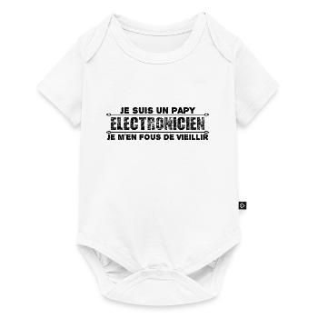 je suis un papy électricien cadeau pour mon papy - Body à manches courtes Premium Bébé - blanc - Devant