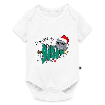 Christmas Funny Cat Christmas Tree Cat - Baby Premium short-sleeve bodysuit - white - Front