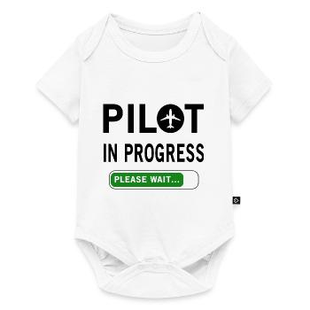 Pilot In Progress Please Wait - Baby Premium short-sleeve bodysuit - white - Front