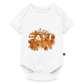 Élégantes feuilles d’automne sur le thème de l’automne - Body à manches courtes Premium Bébé - blanc - Devant