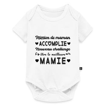 Mission De Maman Accomplie Mamie Annonce Grossesse - Body à manches courtes Premium Bébé - blanc - Devant