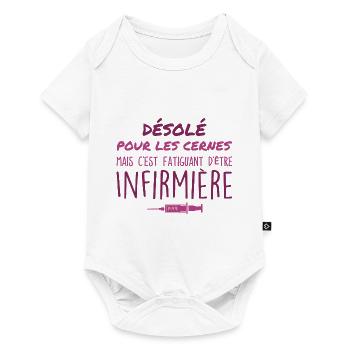 Infirmière | Cadeau Infirmière | Fête des Mères - Body à manches courtes Premium Bébé - blanc - Devant