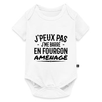 J'peux Pas J'me Barre En Fourgon Aménagé - Body à manches courtes Premium Bébé - blanc - Devant