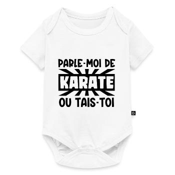 parle-moi de karaté - Body à manches courtes Premium Bébé - blanc - Devant