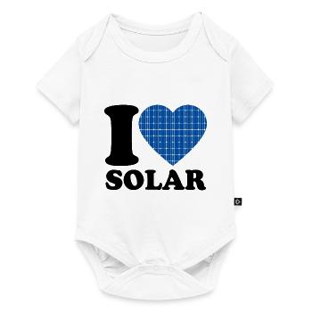 I Love Solar - Heart - Renewable Energy - Baby Premium short-sleeve bodysuit - white - Front