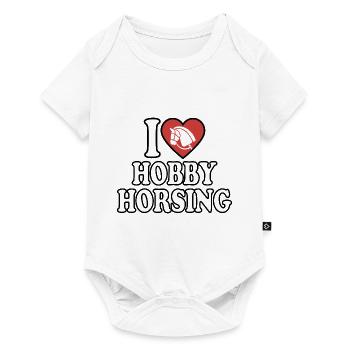 J’aime Hobby Horsing - Coeur - Hobby - Body à manches courtes Premium Bébé - blanc - Devant