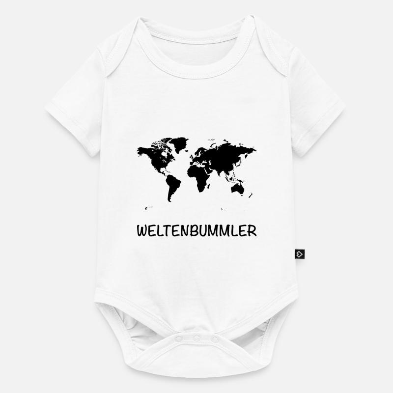 GLOBETROTTER MAP - Baby Premium short-sleeve bodysuit - white
