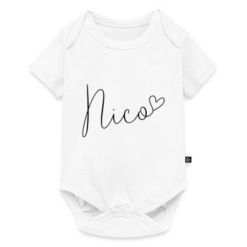 Nicole Surname First Name Boy - Baby Premium short-sleeve bodysuit - white - Front