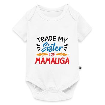 Échangez ma sœur contre Mamaliga - Body à manches courtes Premium Bébé - blanc - Devant