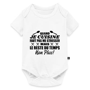 Ch'ti Cuisinier, Cuisine Nord Pas De Calais Humour - Body à manches courtes Premium Bébé - blanc - Devant
