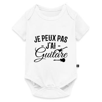 Je Peux Pas J'ai Guitare - Body à manches courtes Premium Bébé - blanc - Devant