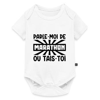 parle-moi de marathon - Body à manches courtes Premium Bébé - blanc - Devant