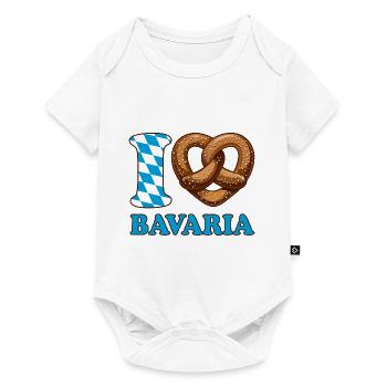 J’aime le bretzel de Bavière - Coeur - Dire - Body à manches courtes Premium Bébé - blanc - Devant