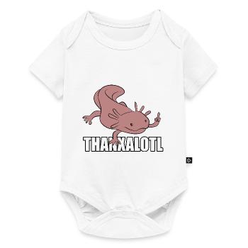Thanxalot - Axolotl avec remerciements - Jeu de mots - Body à manches courtes Premium Bébé - blanc - Devant