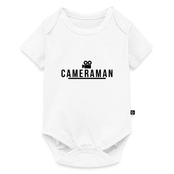 cameraman. t shirt caméraman caméra filmer - Body à manches courtes Premium Bébé - blanc - Devant