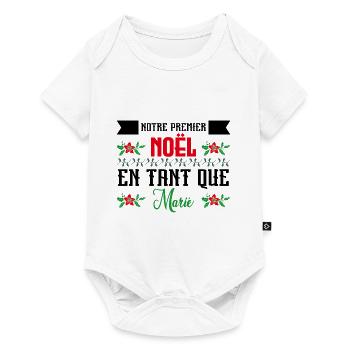Notre premier Noël en tant que marié - Body à manches courtes Premium Bébé - blanc - Devant