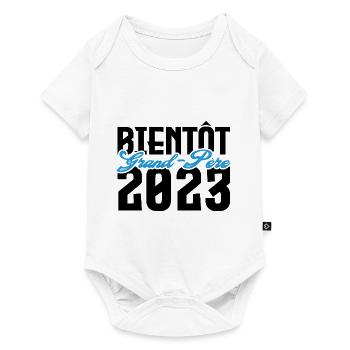 Cadeau Annonce grossesse bientôt Grand-père 2023. - Body à manches courtes Premium Bébé - blanc - Devant