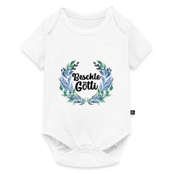 Beschte Götti uf da Welt bescht Götti Schweiz - Baby Premium Kurzarmbody - Weiß - Vorne