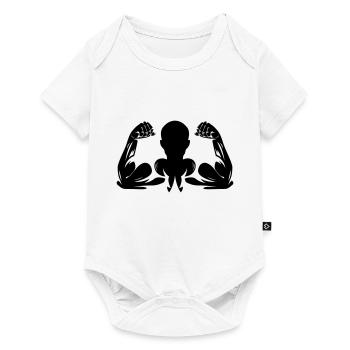 Fitness Gym Funny Muscles Symbol Athlète Fort - Body à manches courtes Premium Bébé - blanc - Devant