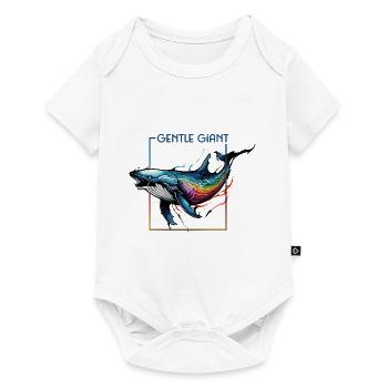 Baleine arc-en-ciel radieuse - Le gentil géant - Body à manches courtes Premium Bébé - blanc - Devant