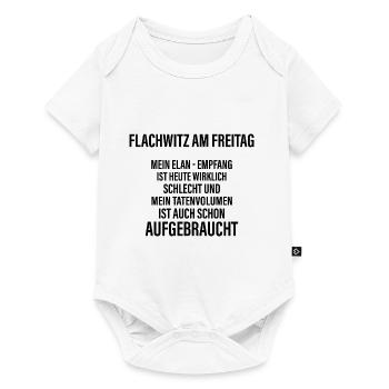 Flachwitz am Freitag - Baby Premium Kurzarmbody - Weiß - Vorne