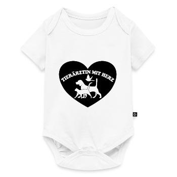 Tierärztin mit Herz - Baby Premium Kurzarmbody - Weiß - Vorne