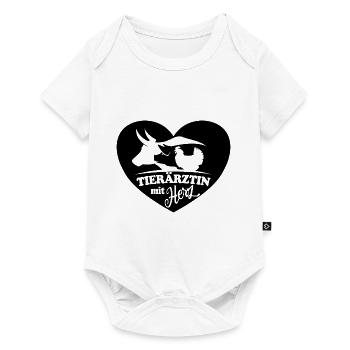 Tierärztin mit Herz - Baby Premium Kurzarmbody - Weiß - Vorne