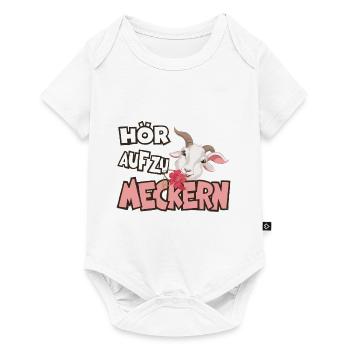 Hör auf zu meckern für eine Frau oder Mädchen - Baby Premium Kurzarmbody - Weiß - Vorne