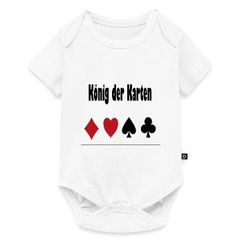 König der Karten - Baby Premium Kurzarmbody - Weiß - Vorne
