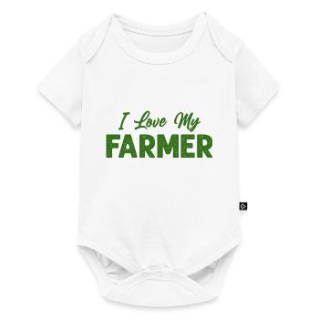 I Love My Farmer Funny Farming - Baby Premium short-sleeve bodysuit - white - Front