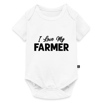 I Love My Farmer Funny Farming - Baby Premium short-sleeve bodysuit - white - Front