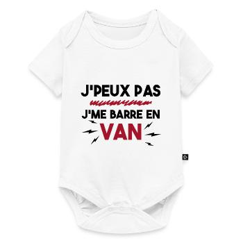 J'peux Pas J'me Barre en Van Cadeau Anniversaire - Body à manches courtes Premium Bébé - blanc - Devant