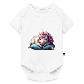 Offizielles Schlafshirt Unicorn - Baby Premium Kurzarmbody - Weiß - Vorne