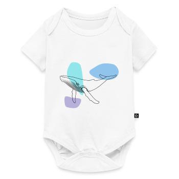Baleine - baleine à bosse - mammifère marin - cadeau - Body à manches courtes Premium Bébé - blanc - Devant
