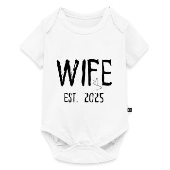 Wife Est 2025 Just Married Couple Matching - Baby Premium short-sleeve bodysuit - white - Front