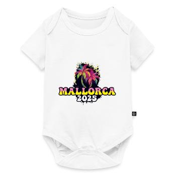 Mallorca 2025 Holiday Palm Trees - Baby Premium short-sleeve bodysuit - white - Front