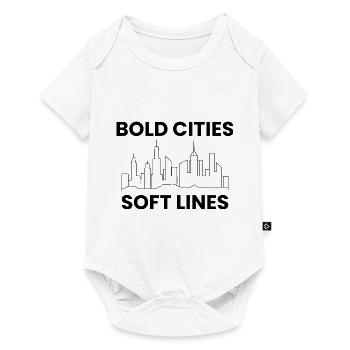 Villes audacieuses, lignes douces, SIG, urbanisme - Body à manches courtes Premium Bébé - blanc - Devant