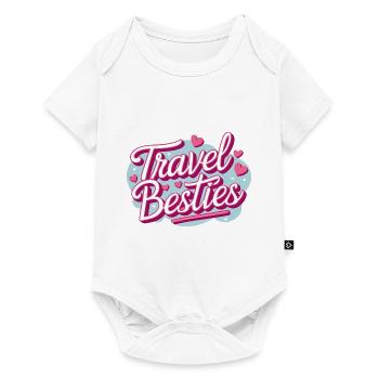 Travel Buddies – Style girly avec des cœurs - Body à manches courtes Premium Bébé - blanc - Devant