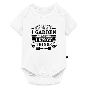 Garden and i know things - Body à manches courtes Premium Bébé - blanc - Devant