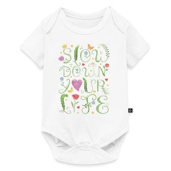 slow down your life - Baby Premium short-sleeve bodysuit - white - Front