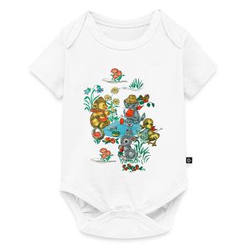 Papier Peint 1970 - Body à manches courtes Premium Bébé - blanc - Devant